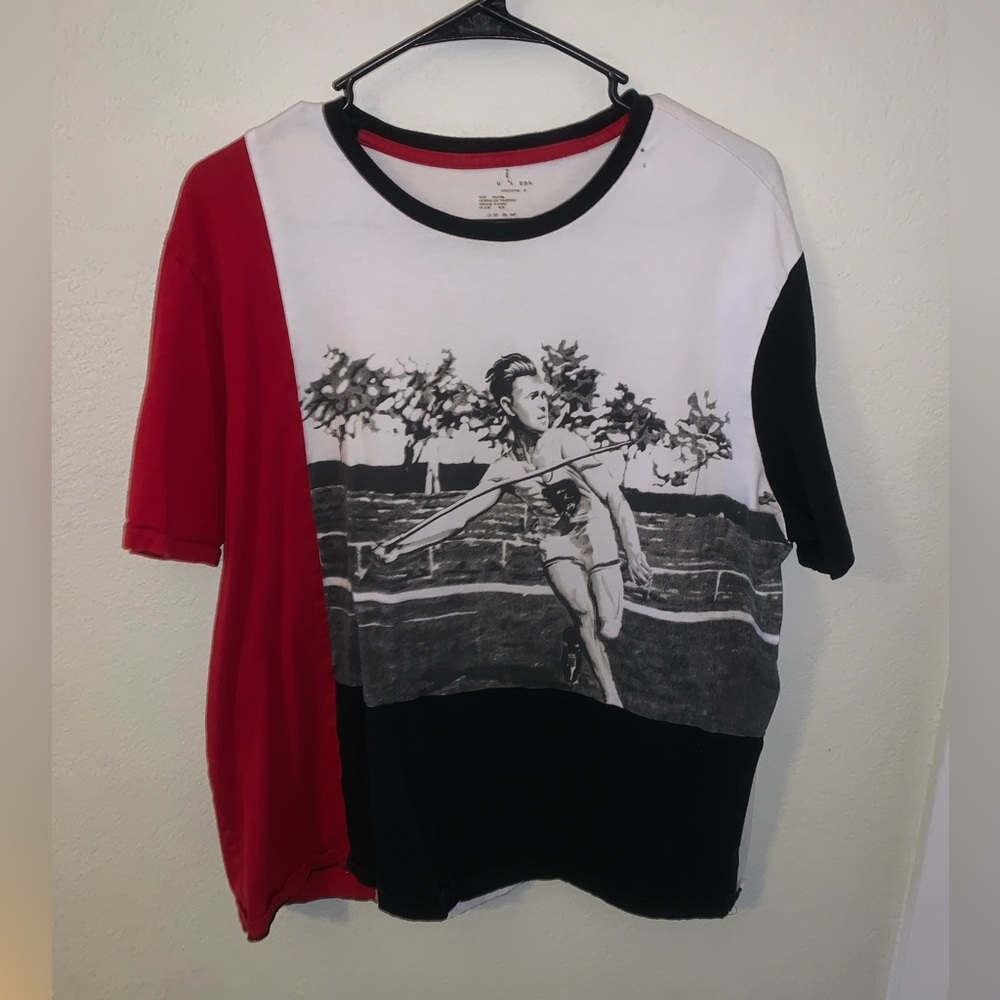 Polo Ralph Lauren Red and Black Tee Shirt Men Size L Large